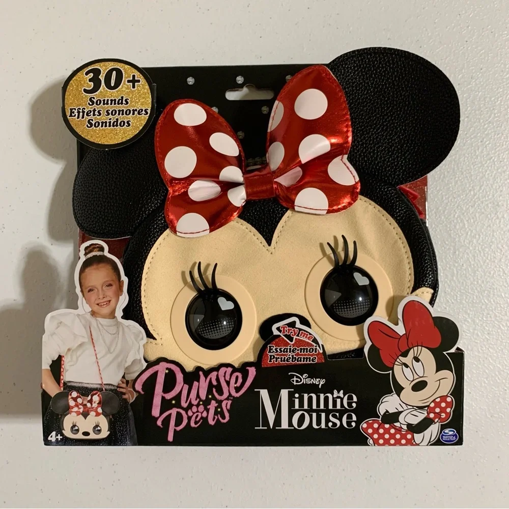 Purse Pets Disney Minnie Mouse 30+ Sounds Pet Toy & Crossbody Bag-NWT